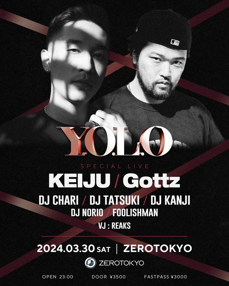 KEIJU、Gottz 出演 HIPHOPユースカルチャーイベント〈Y.O.L.O〉開催決定